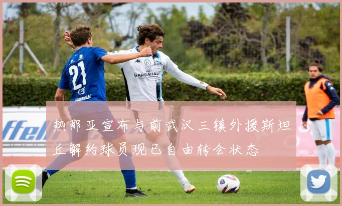 热那亚宣布与前武汉三镇外援斯坦丘解约球员现已自由转会状态